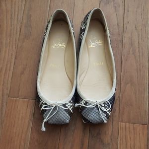 Christian Louboutin Snakeskin Flats